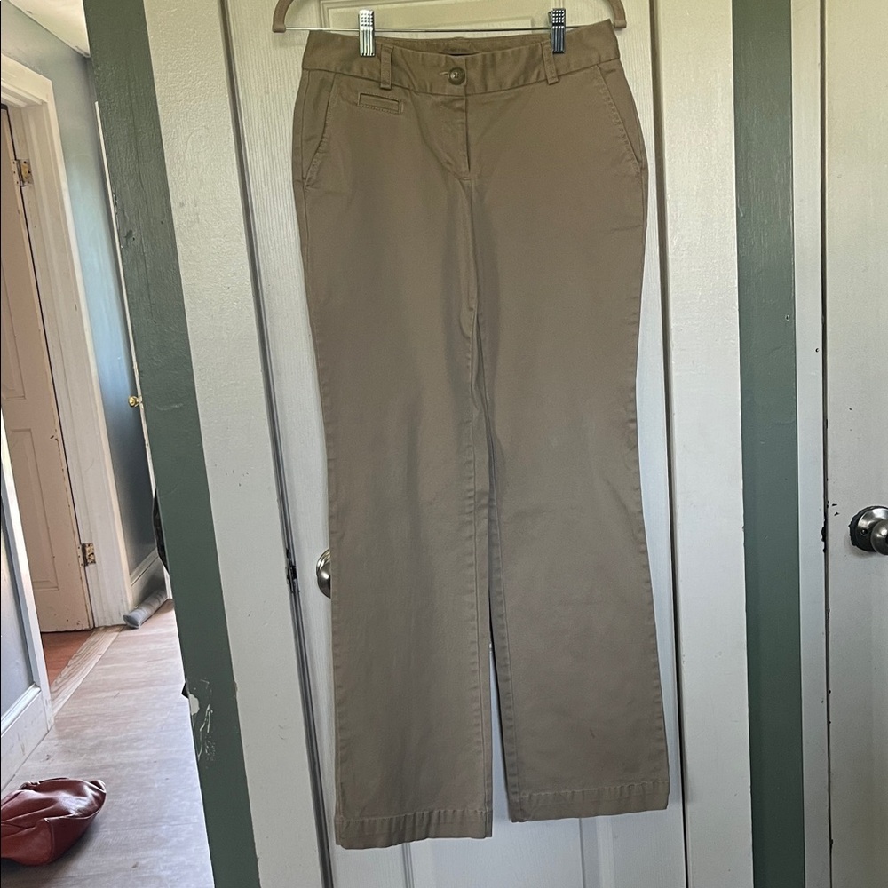 Lands' End Tan Straight-Leg Pants